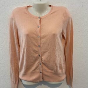 Ann Taylor Factory Light Coral Cardigan